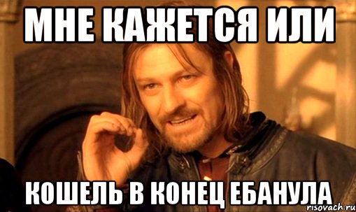 мне кажется или кошель в конец ебанула, Мем Нельзя просто так взять и (Боромир мем)