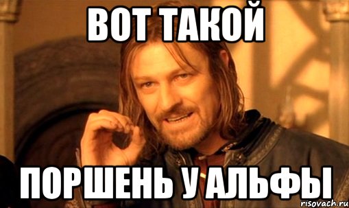 вот такой поршень у альфы, Мем Нельзя просто так взять и (Боромир мем)