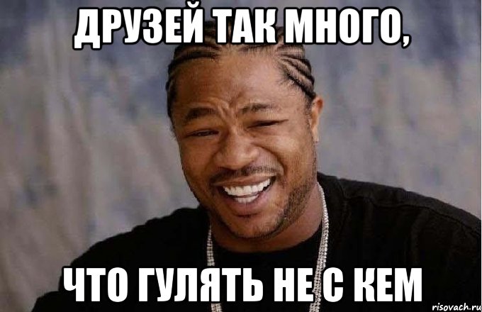 друзей так много, что гулять не с кем