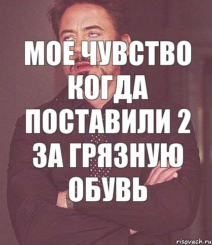 мое чувство когда поставили 2 за грязную обувь, Комикс Мое выражение лица (1 зона)