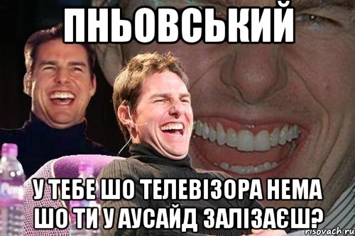 пньовський у тебе шо телевізора нема шо ти у аусайд залізаєш?, Мем том круз