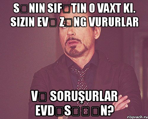 sənin sifətin o vaxt ki. sizin evə zəng vururlar və soruşurlar evdəsəəən?, Мем твое выражение лица