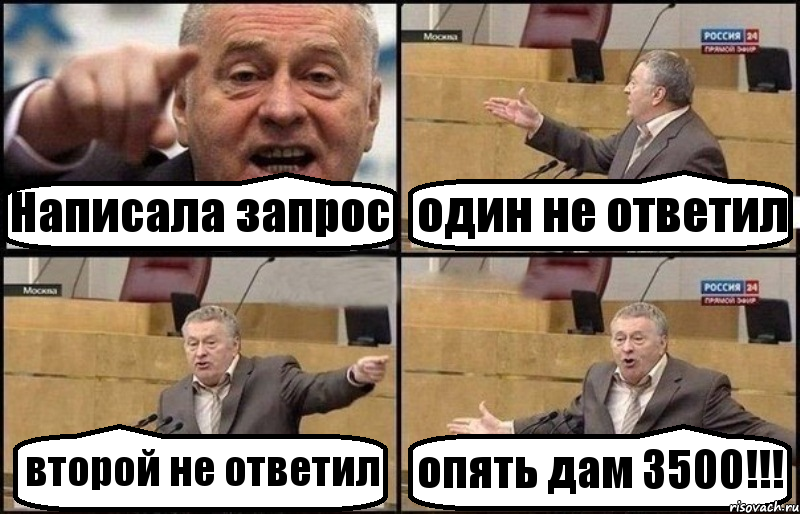 Написала запрос один не ответил второй не ответил опять дам 3500!!!, Комикс Жириновский