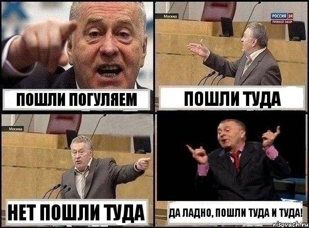 пошли погуляем пошли туда нет пошли туда да ладно, пошли туда и туда!, Комикс Жириновский клоуничает