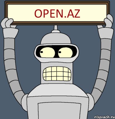 Open.az, Комикс Бендер с плакатом