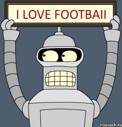 I LOVE FOOTBAII, Комикс Бендер с плакатом