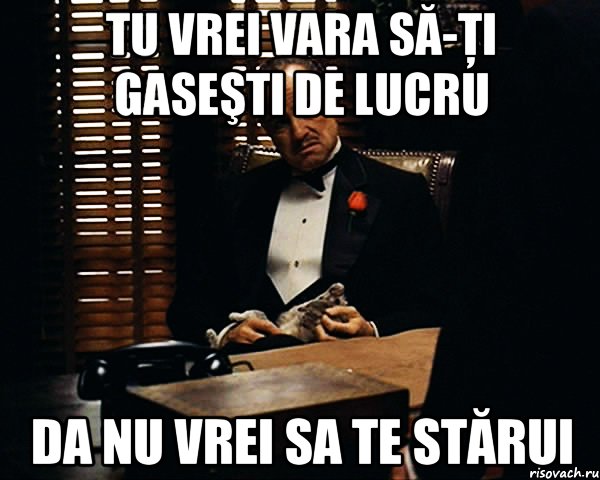 tu vrei vara să-ţi gaseşti de lucru da nu vrei sa te stărui, Мем Дон Вито Корлеоне