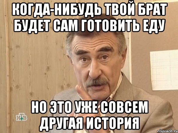 когда-нибудь твой брат будет сам готовить еду но это уже совсем другая история, Мем Каневский (Но это уже совсем другая история)