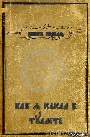 книга первая как я какал в туалете, Комикс обложка книги