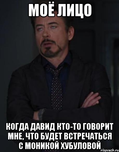 моё лицо когда давид кто-то говорит мне, что будет встречаться с моникой хубуловой, Мем твое выражение лица