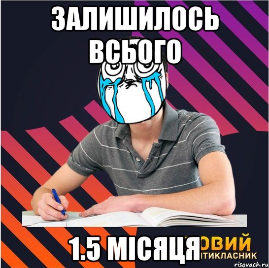 залишилось всього 1.5 місяця, Мем Типовий одинадцятикласник