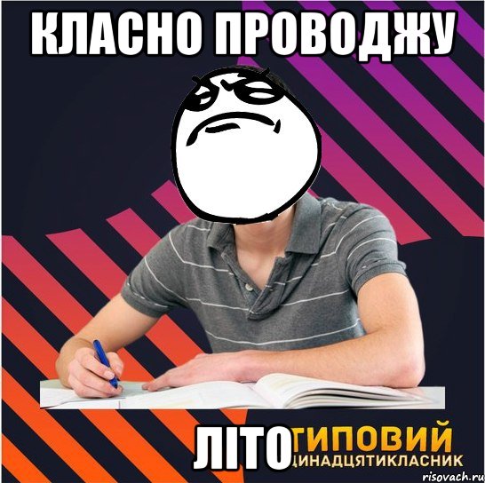 класно проводжу літо, Мем Типовий одинадцятикласник