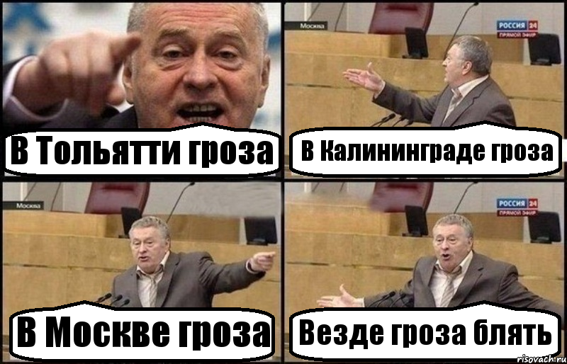 В Тольятти гроза В Калининграде гроза В Москве гроза Везде гроза блять, Комикс Жириновский