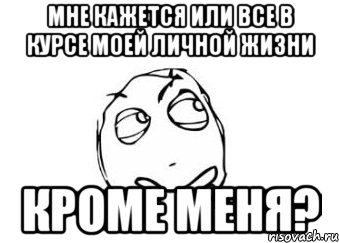 мне кажется или все в курсе моей личной жизни кроме меня?, Мем Мне кажется или