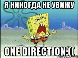 я никогда не увижу one direction:((, Мем Спанч Боб плачет