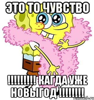 это то чувство !!! кагда уже новыгод !!!, Мем Спанч боб