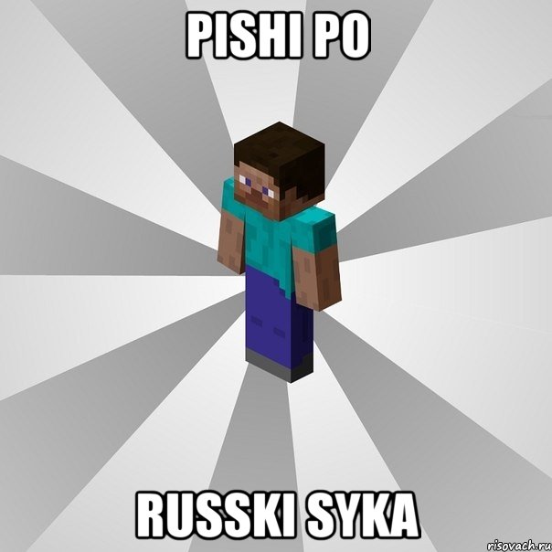 pishi po russki syka, Мем Типичный игрок Minecraft