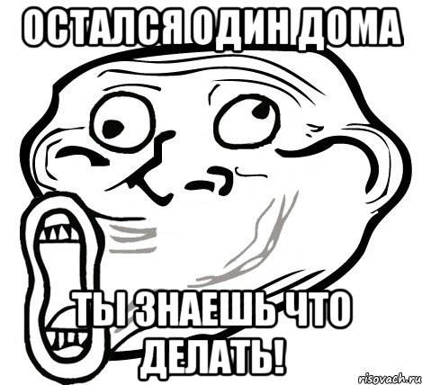 остался один дома ты знаешь что делать!, Мем  Trollface LOL