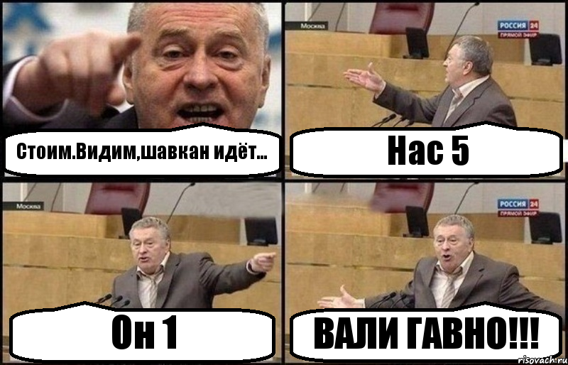 Стоим.Видим,шавкан идёт... Нас 5 Он 1 ВАЛИ ГАВНО!!!, Комикс Жириновский