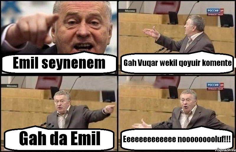 Emil seynenem Gah Vuqar wekil qoyuir komente Gah da Emil Eeeeeeeeeeeee nooooooooluf!!!, Комикс Жириновский