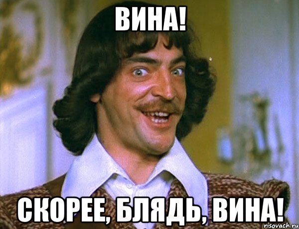 вина! скорее, блядь, вина!, Мем Боярский (ДАртаньян)