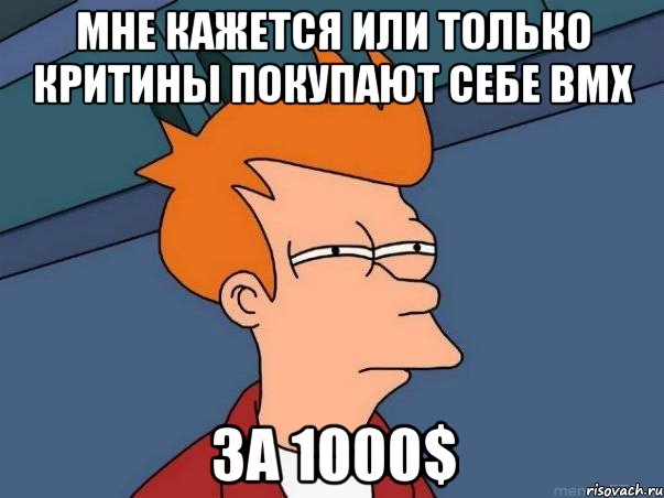 мне кажется или только критины покупают себе bmx за 1000$, Мем  Фрай (мне кажется или)