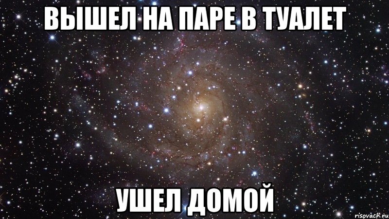 Выходит домой