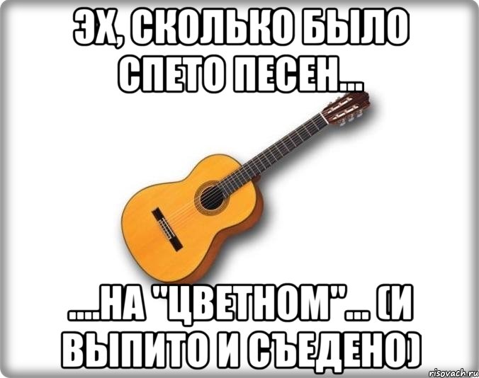 эх, сколько было спето песен... ....на "цветном"... (и выпито и съедено), Мем Минорная гитара