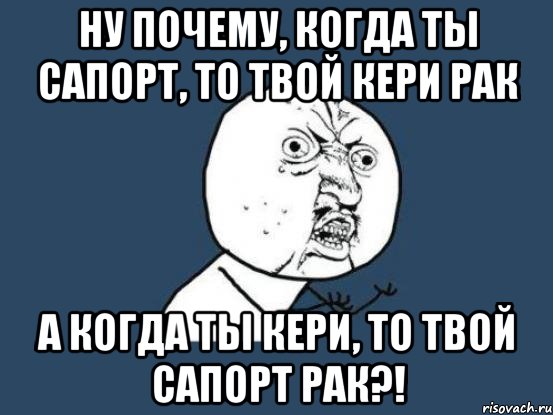 ну почему, когда ты сапорт, то твой кери рак а когда ты кери, то твой сапорт рак?!, Мем Ну почему