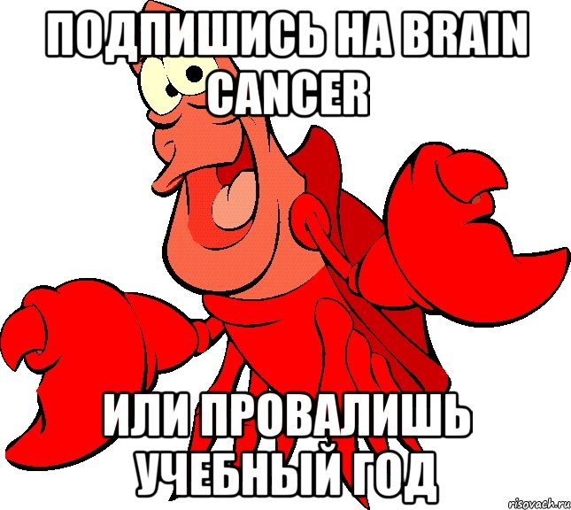 подпишись на brain cancer или провалишь учебный год