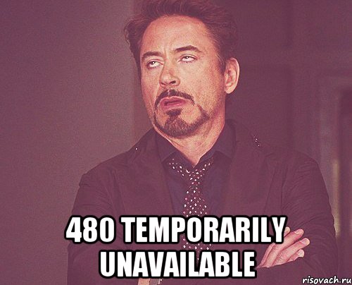  480 temporarily unavailable, Мем твое выражение лица