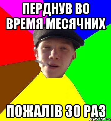 перднув во время месячних пожалів 30 раз, Мем умный гопник