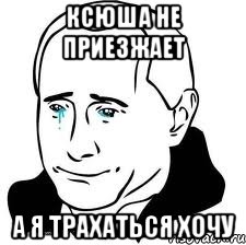 ксюша не приезжает а я трахаться хочу, Мем  Володя Путин