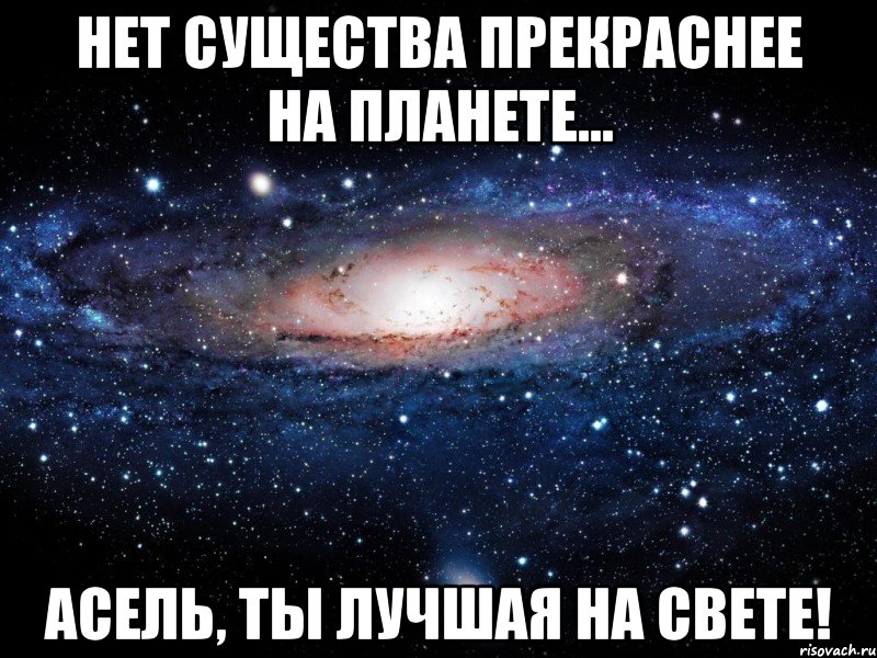 нет существа прекраснее на планете... асель, ты лучшая на свете!, Мем Вселенная