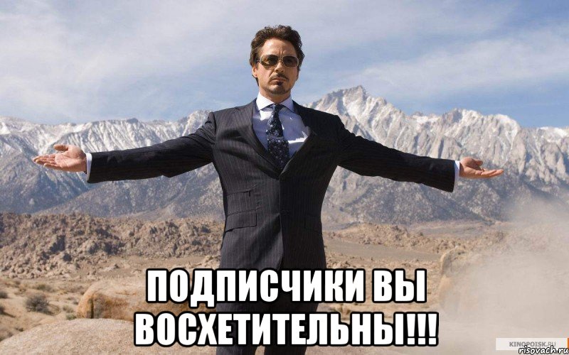  подписчики вы восхетительны!!!, Мем железный человек