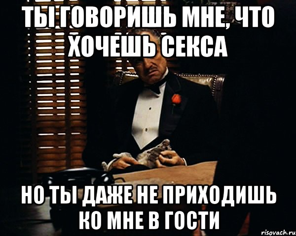 ты говоришь мне, что хочешь секса но ты даже не приходишь ко мне в гости, Мем Дон Вито Корлеоне