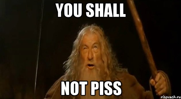 you shall not piss