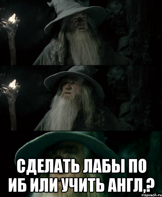  сделать лабы по иб или учить англ,?, Комикс Гендальф заблудился