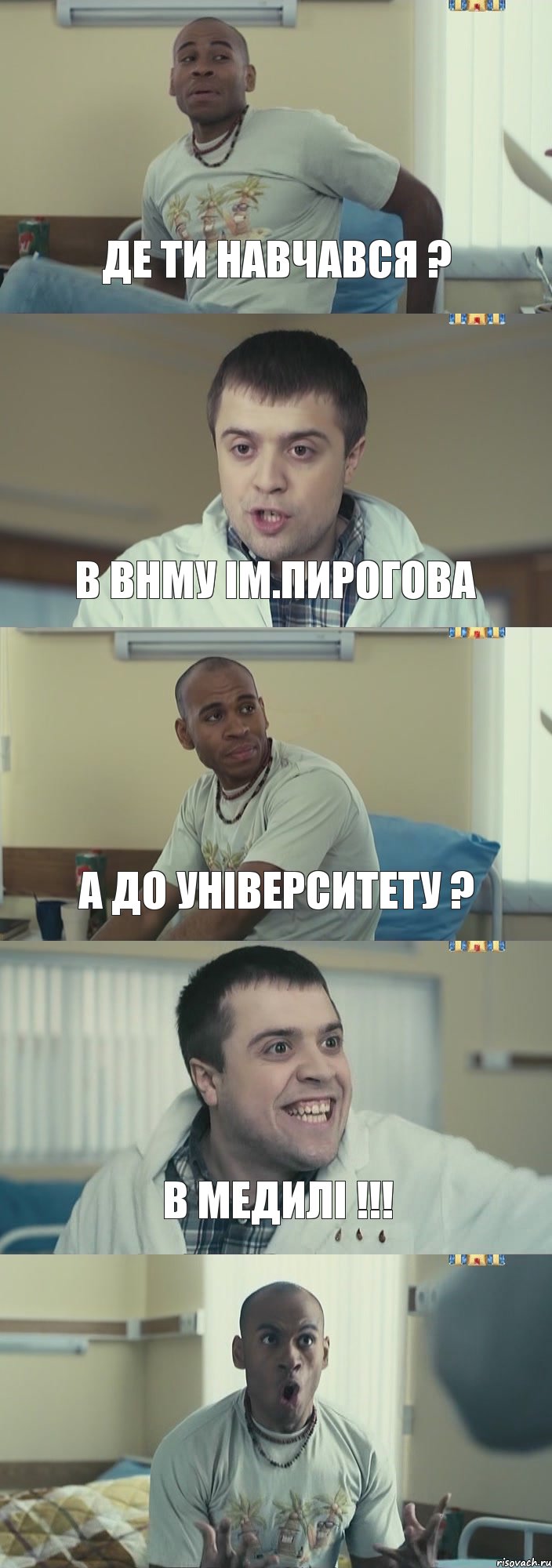 де ти навчався ? в ВНМУ ім.Пирогова а до університету ? в МЕДИЛІ !!! , Комикс Интерны