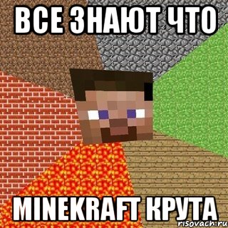 все знают что minekraft крута, Мем Миникрафтер