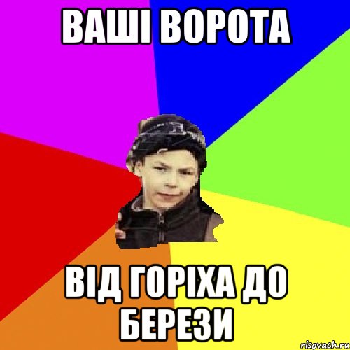 ваші ворота від горіха до берези, Мем пацан з дворка