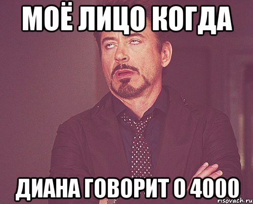 моё лицо когда диана говорит о 4000, Мем твое выражение лица