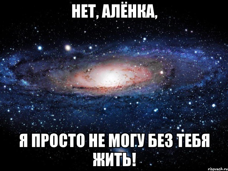 нет, алёнка, я просто не могу без тебя жить!, Мем Вселенная