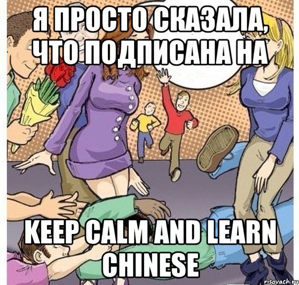 я просто сказала, что подписана на keep calm and learn chinese, Комикс Я просто сказала