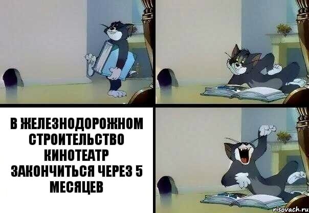 В железнодорожном строительство Кинотеатр закончиться через 5 месяцев, Комикс  том прочитал в книге