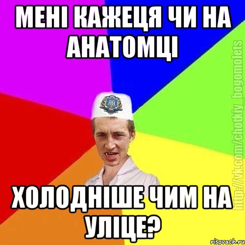 Мені кажеця чи на анатомці Холодніше чим на уліце?, Мем Чоткий пацан