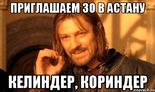 Приглашаем 30 в астану Келиндер, кориндер, Мем Нельзя просто так взять и (Боромир мем)