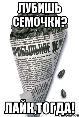 лубишь семочки? лайк,тогда!, Мем семки