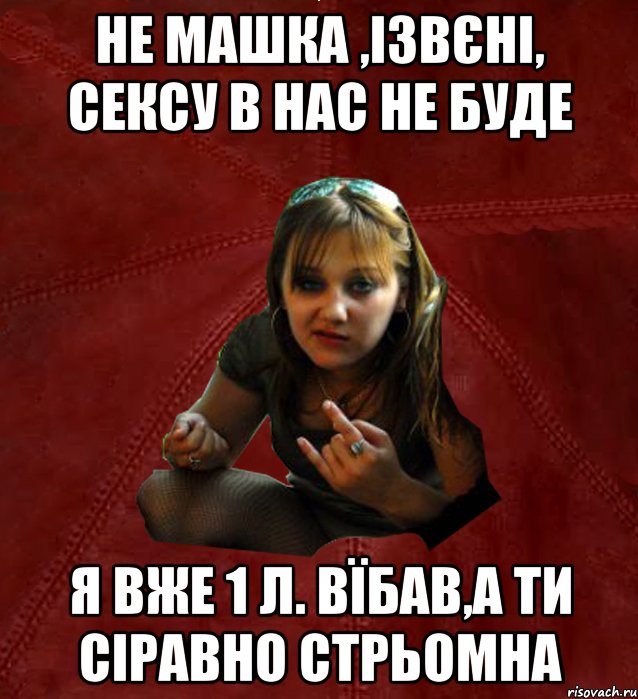 не машка ,ізвєні, сексу в нас не буде я вже 1 л. вїбав,а ти сіравно стрьомна, Мем Тьола Маша