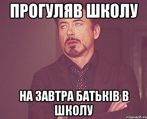 прогуляв школу на завтра батьків в школу, Мем твое выражение лица